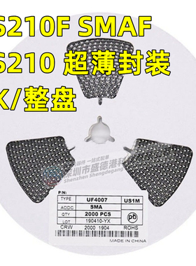 贴片肖特基二极管 SS210F SR2100 2A/100V SMAF超薄封装 3K/整盘