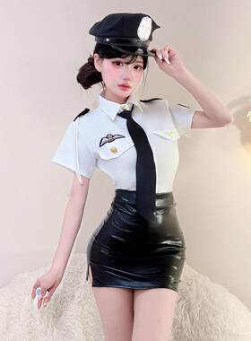 网红辣妹御姐风性感女警OL角色扮演海军秘书装包臀裙夜店制服套装