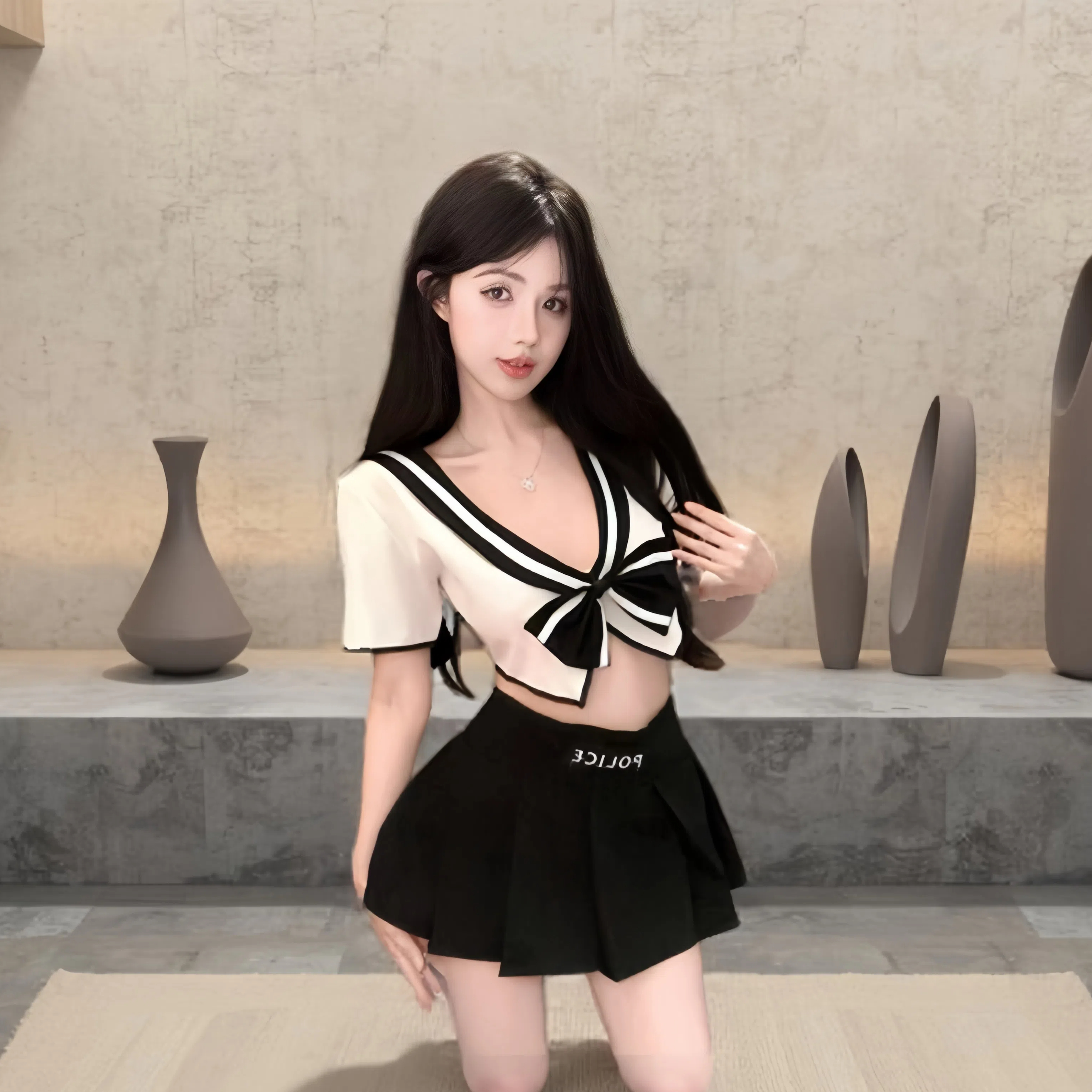 纯欲海军领水手服套装短裙