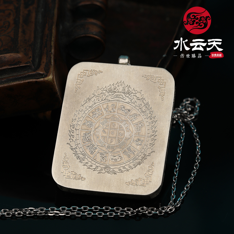 新款唐卡吊坠纯银嘎乌盒链子925银项链车载挂件毛衣链尼泊尔饰品