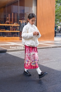 冬装 女童可亲子90%鸭绒 杏色国风盘口 羽绒服外套110~170 999元