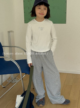 女童可亲子 秋季新款 白色 小短款长袖圆领T恤 110～170 159元