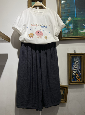 女童可亲子 中大童 白色 刺绣钉珠 圆领短袖T恤 169元