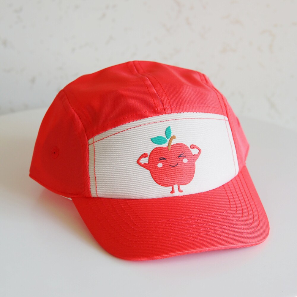红苹果女童帽子男女宝宝儿童鸭舌帽户外遮阳防晒帽太阳帽小红帽