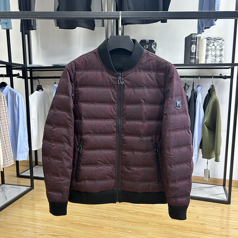 90白鸭绒棒球领商务休闲保暖压胶分仓羽绒服秋冬季通勤御寒外套男