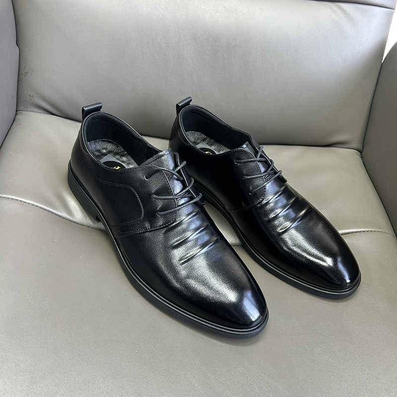 H家撤柜单系带软底柔软透气商务休闲质感男鞋纯色正装皮鞋德比鞋,流行男鞋,正装皮鞋,淘宝优惠券,粉丝福利购,淘宝优惠卷