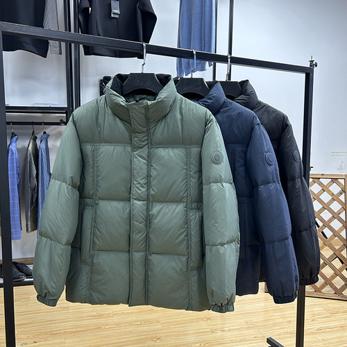 600+蓬松，90鸭绒简约时尚轻防水户外立领羽绒服冬保暖面包服外套