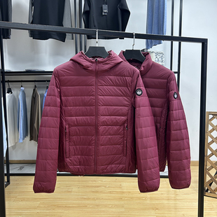 保暖鸭绒服外套男 撤柜单修身 轻薄款 90绒纯色百搭休闲羽绒服秋冬季