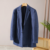单排扣毛呢大衣秋冬修身 断码 修身 领常规款 呢外套 捡漏商务休闲西装