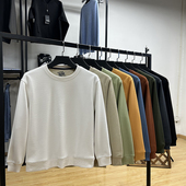 男女款 加绒保暖桑蚕丝 羊毛混纺休闲圆领卫衣秋冬套头打底上衣厚