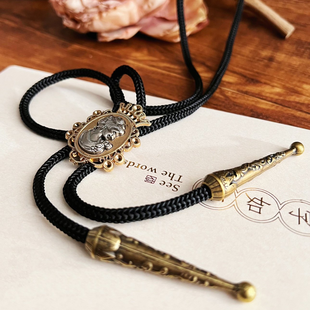 西部牛仔波洛领带欧美美人头休闲风bolo tie波洛领结时尚领绳项链