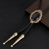 休闲领带项链潮流BOLO TIE领绳配饰金属皇冠猫眼衬衣领结波洛领带