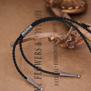 复古唐草花纹波洛领带中古系情侣衬衫 tie 领结可调节领绳牛仔Bolo