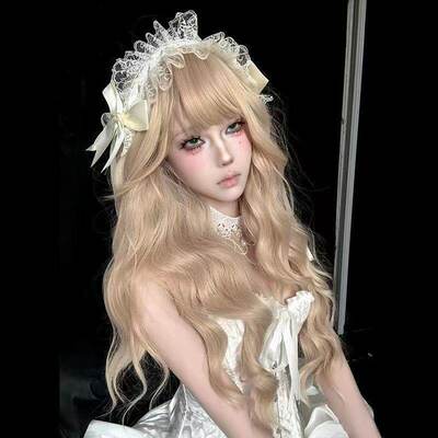 安妮的早餐白色蝴蝶结蕾丝发带女甜酷可爱发箍Lolita拍照头箍发饰