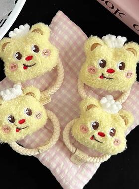 其他家发绳布甜美发饰毛绒黄发饰
