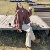 新款现货！秋冬双面羊绒大衣+大围巾2C296-9553-P295-K388，女装羊绒大衣，2C296