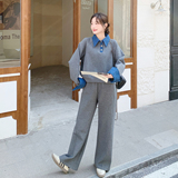 【新品】2026春款原创牛仔拼接卫衣两件套装2C296-9606-P185K298，女装套装/套裙，2C296