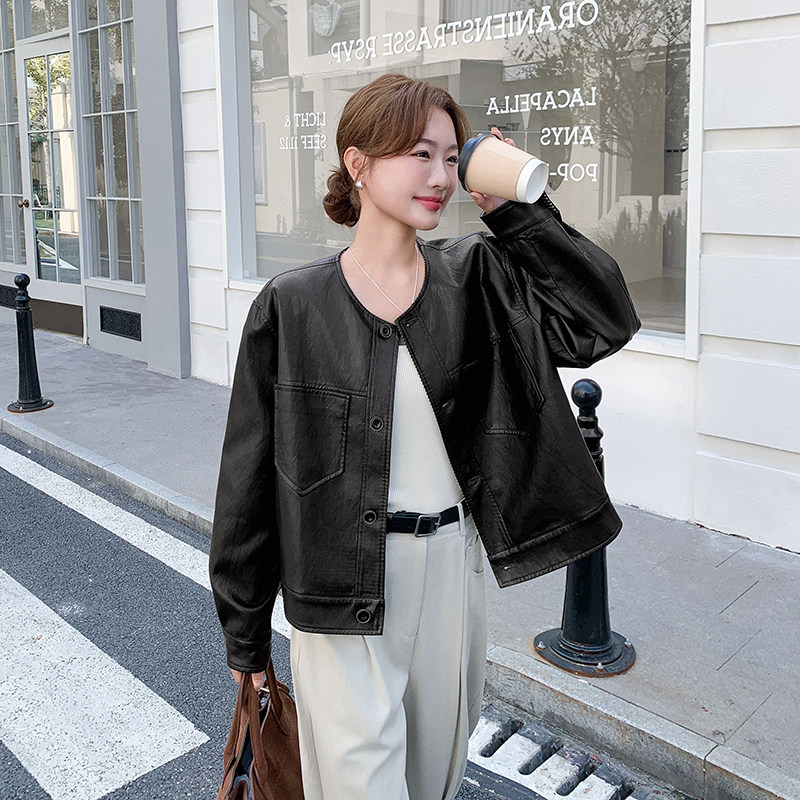 【新品】数据好！2025秋新款皮衣外套2C296-9526-P155-K218,女装皮衣,2C296