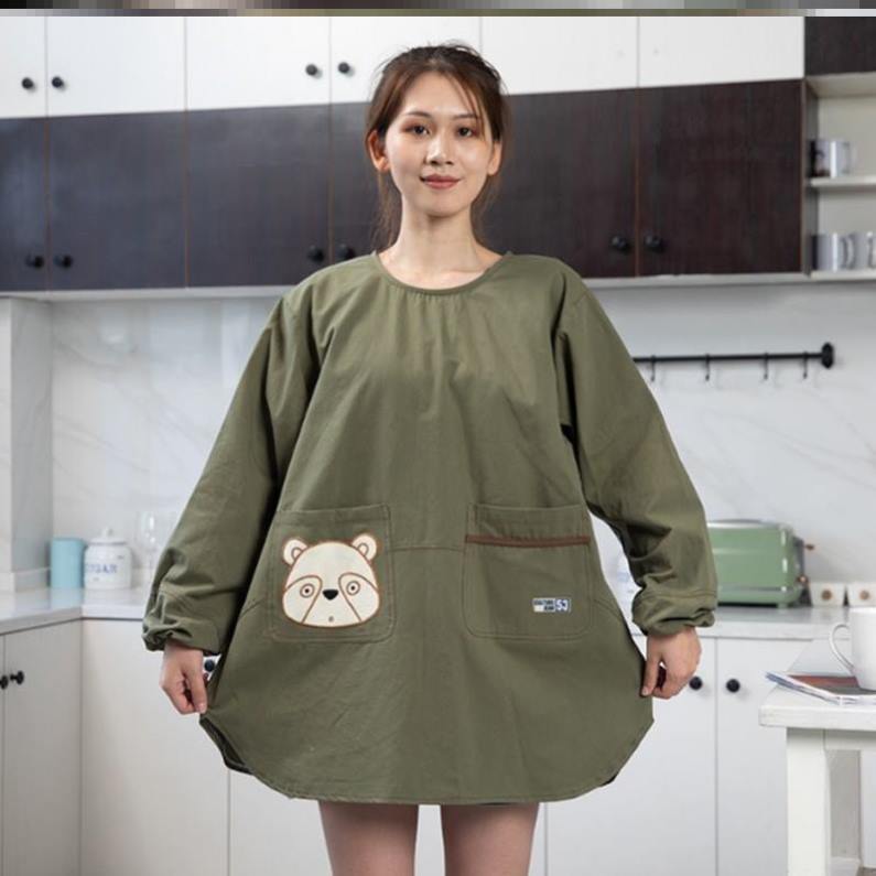 羽绒服罩衫罩衣防脏围裙家用厨房