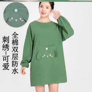 高級感年輕款 圍裙韓式 洋氣 防水防油炒菜薄 純棉布料廚衣超好看