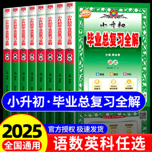 小升初毕业总复习全解语文数学英语科学人教版小学升初中毕业升学系统总复习资料六年级下册暑假衔接教材真题模拟测试题训练必刷题