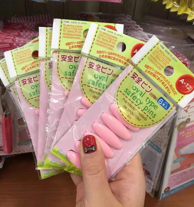 日本原装大创椭圆型婴幼儿童安全扣针尿布口水巾别针秒发