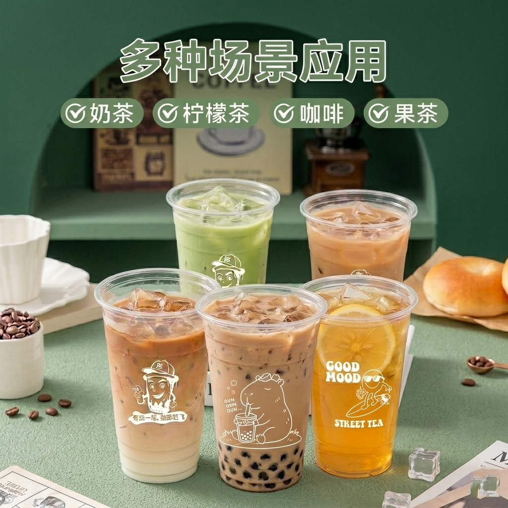 高颜值卡通加厚外带PET杯子