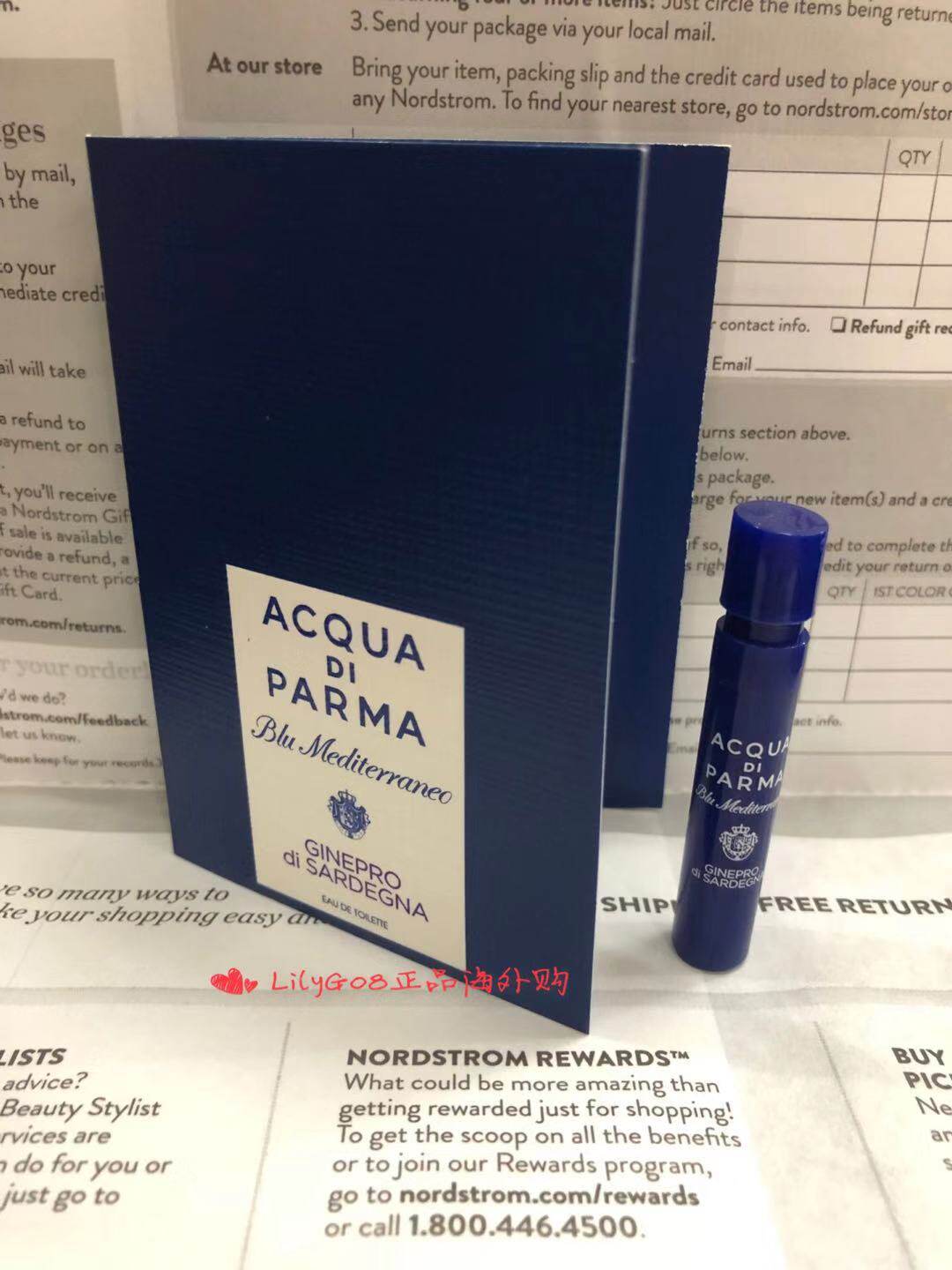 acqua 帕尔马之水 试管香水1.2ml 小样 无花果/卡普里岛橙/撒丁岛