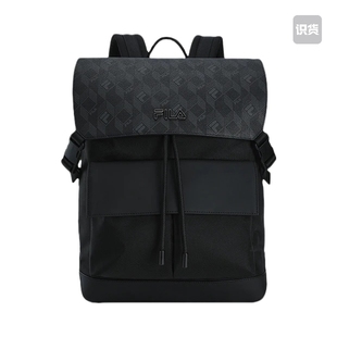 FILA/斐乐 《黑武士》新款大容量翻盖时尚通勤背包电脑包双肩包
