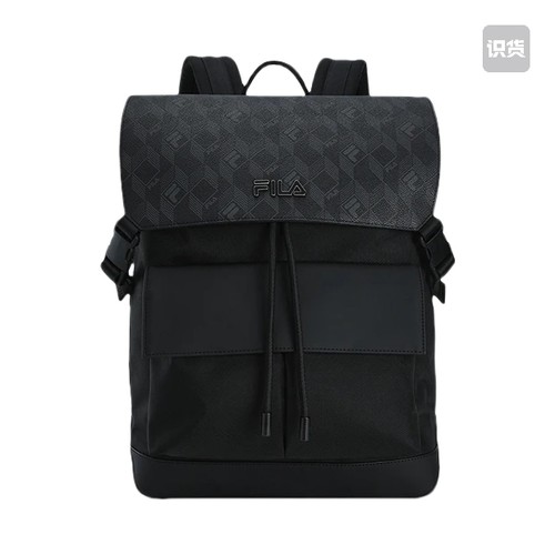 FILA/斐乐 《黑武士》新款大容量翻盖时尚通勤背包电脑包双肩包