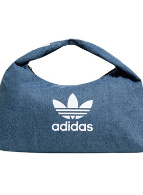 adidas Originals 经典牛仔风棉质拉链开合运动包云朵包单肩包