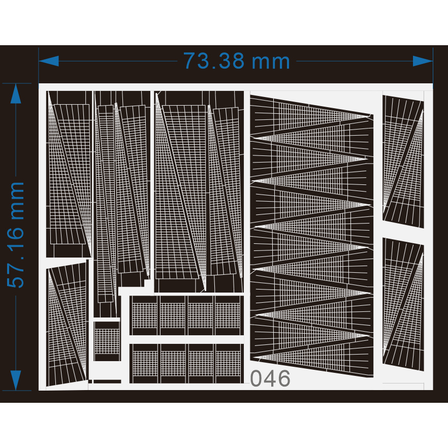 蓝星模型二战舰船通用绳梯不锈钢蚀刻片1/700 046