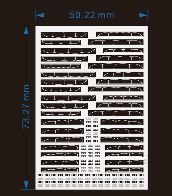 1/350舰艇模型通用桅杆横衍绳索及信号滑轮改造件105不锈钢蚀刻片