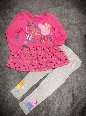 90.98码女童套装佩佩猪