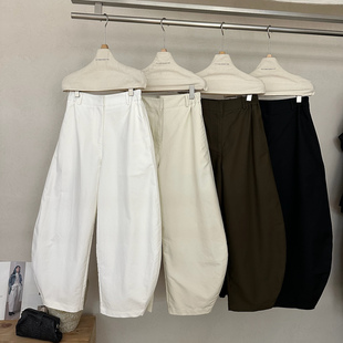 休闲裤 2025高腰暗扣纯色基础款 通勤百搭弯刀裤
