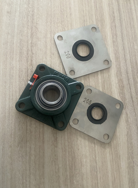 外球面方形免维护防尘防缠草F205206207内侧加防尘垫片