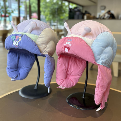 蜗牛冬季保暖防风护耳儿童雷锋帽