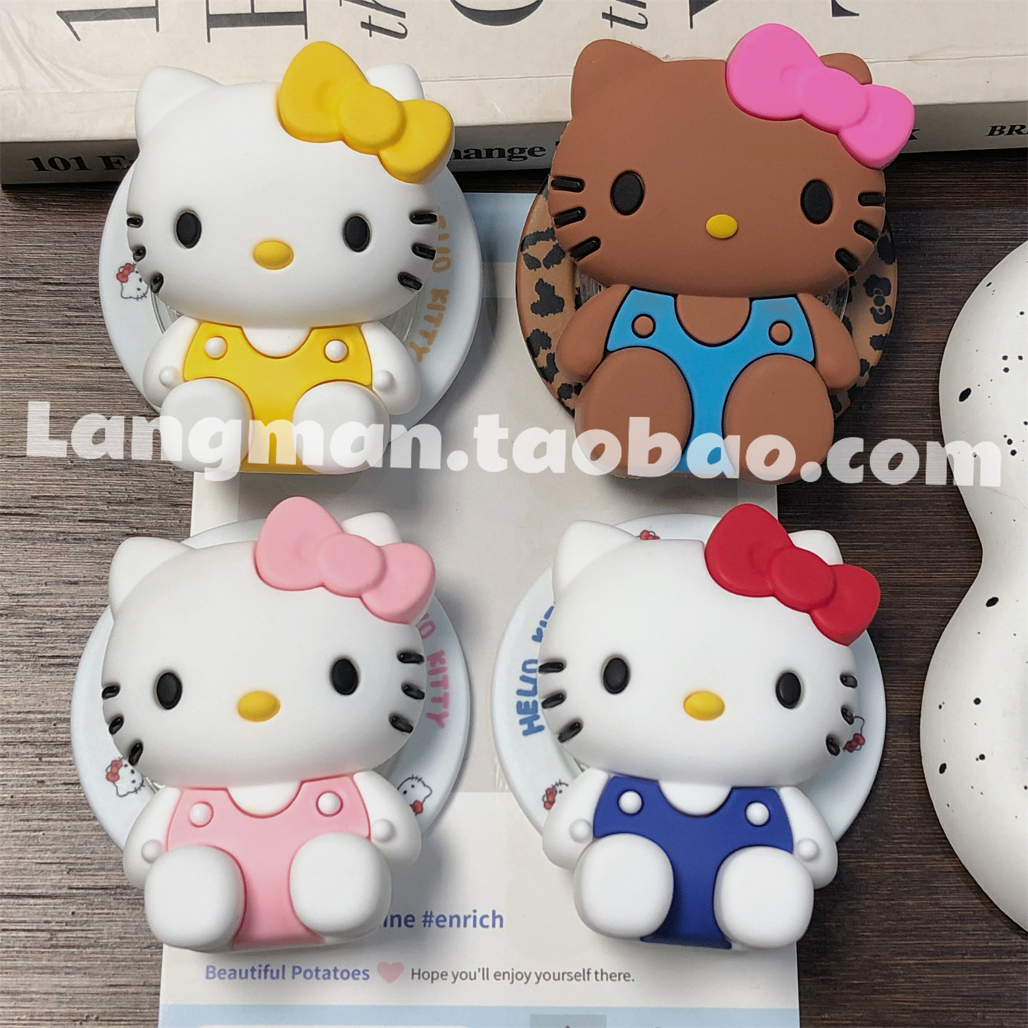 新款立体凯蒂猫手机磁吸支架