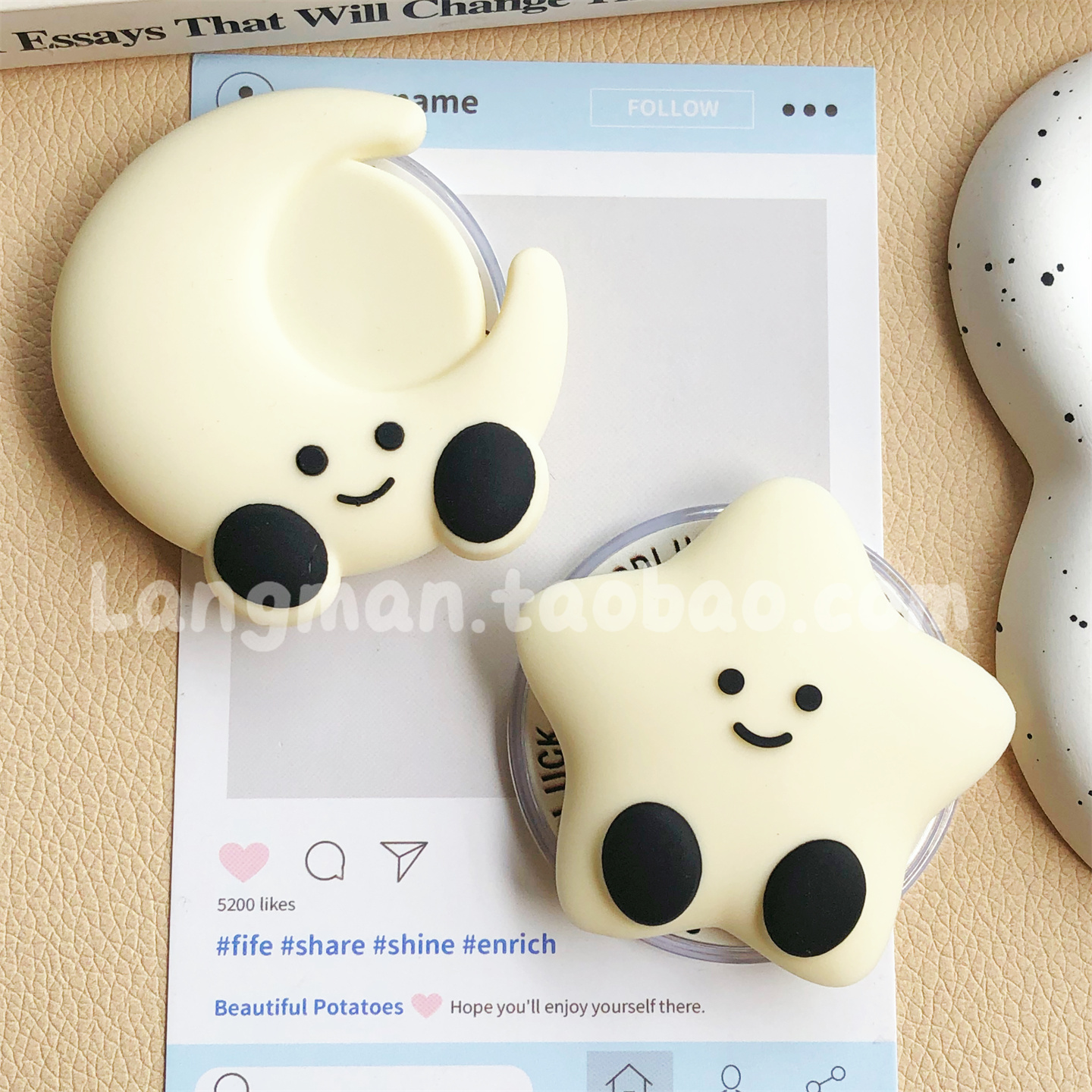 可爱jellycat月亮星星手机支架