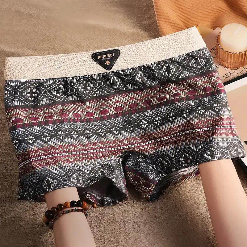【三条装】印花裤纯棉四角女士民族女生爆款短裤风头内裤透气平角,女士内衣/男士内衣/家居服,男平角内裤,淘宝优惠券,粉丝福利购,淘宝优惠卷