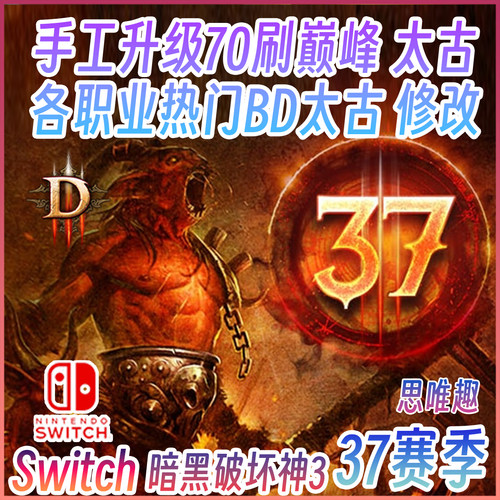 switch游戏暗黑3升级代练37赛季