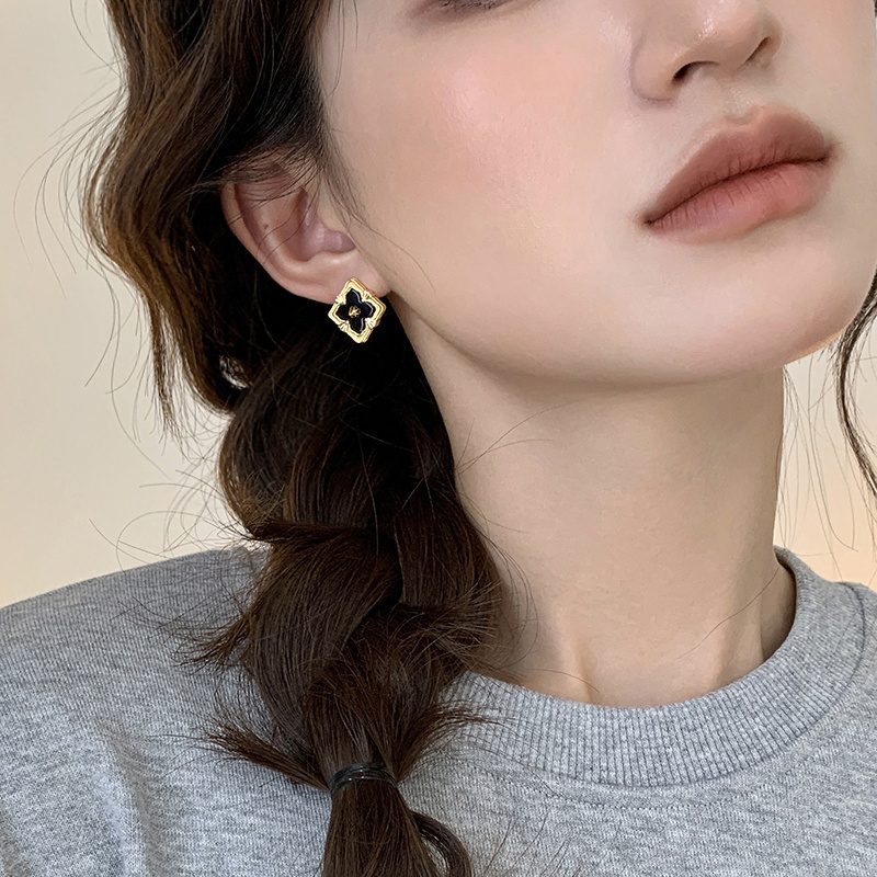 Vintage小香风耳钉耳环法式