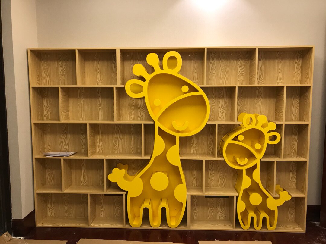 早教绘本馆动物造型幼儿园装饰架