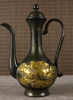 铜酒壶    荷花酒壶    桌面摆件