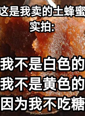 蜂蜜天然纯正蜜蜂糖农家深山百花黑巢药蜜500g正宗野生中华土蜂蜜