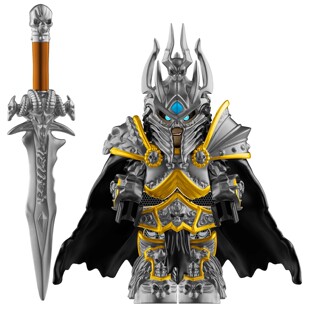 适用乐高魔兽世界争霸巫妖王阿尔萨斯霜之哀伤第三方积木人仔玩具