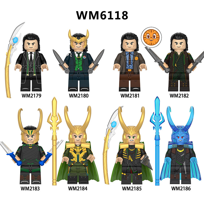 洛基wm6118时间犯tva复联1雷神第三方拼装积木人仔玩具兼容乐高