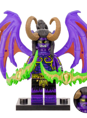 魔兽伊利丹怒风恶魔猎手第三方MOC拼装积木人仔玩具DL002