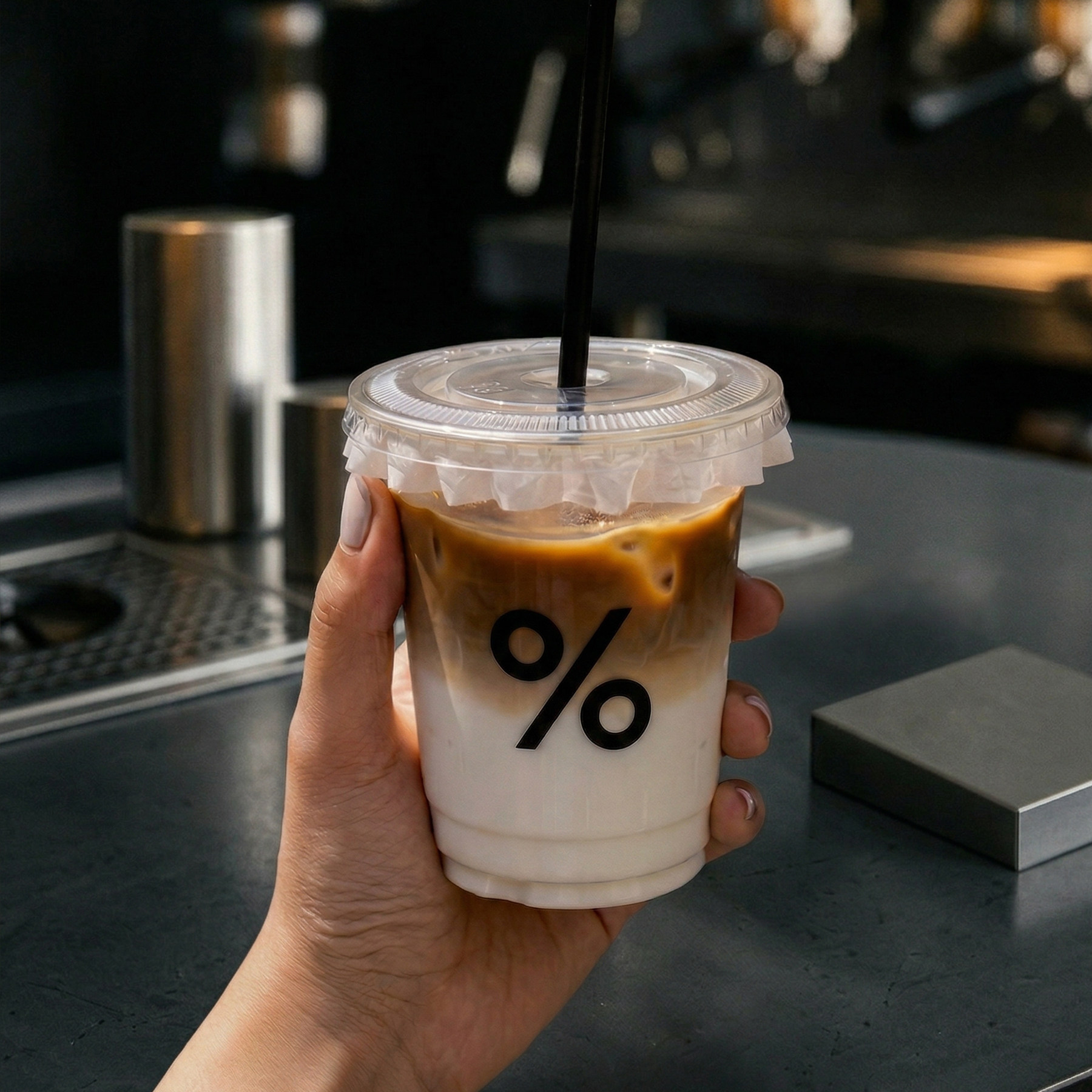 网红98口径冷饮杯一次性冰美式咖啡杯奶茶外卖打包杯百分号印刷杯图片