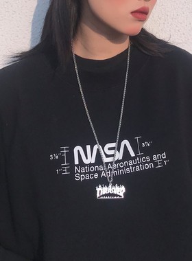 潜入深海不褪色经典火焰钛钢项链